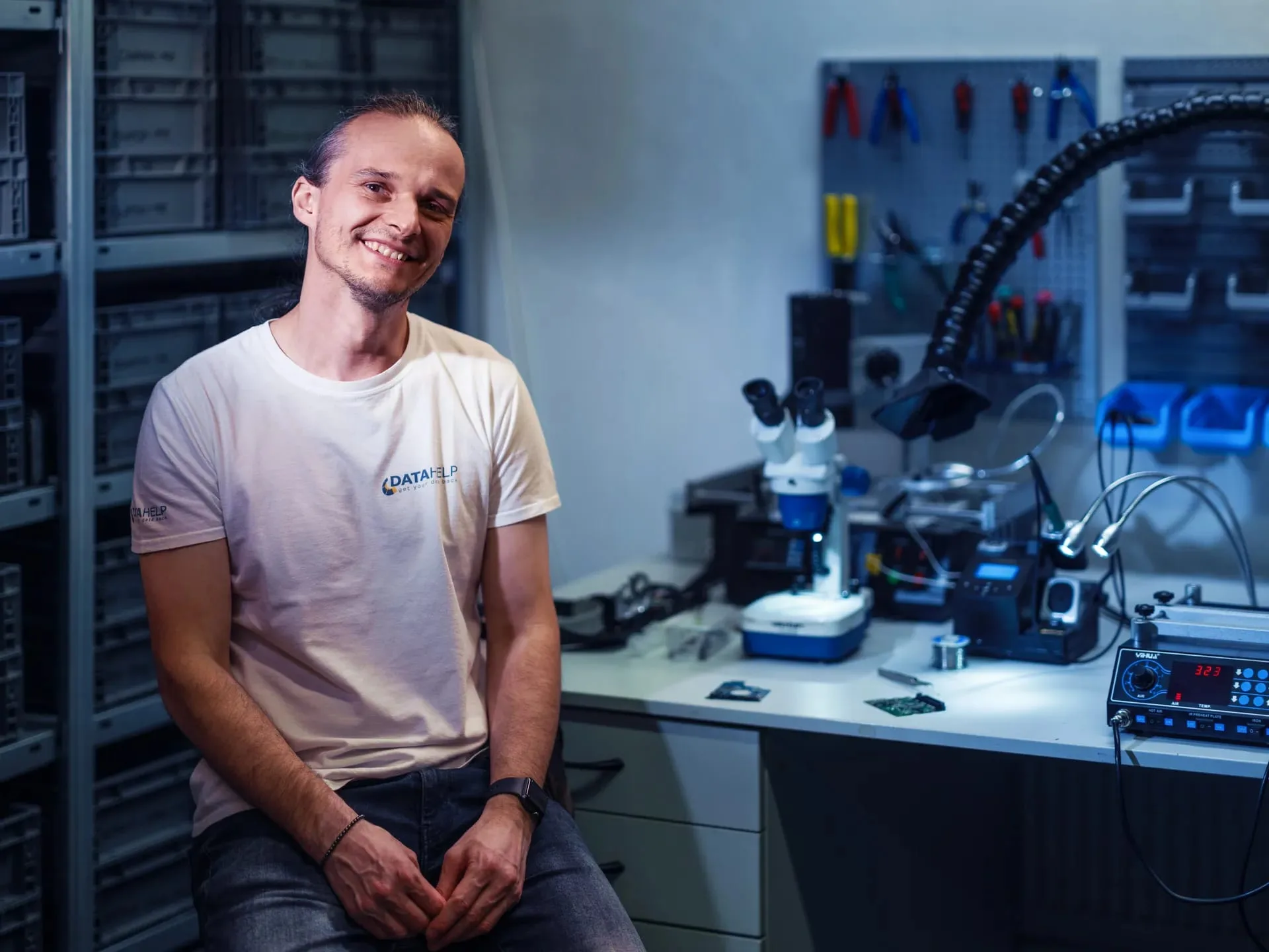 Technik u diagnostického pracoviště RecoveryCentrum